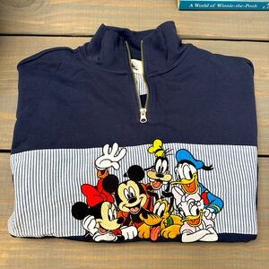 NWT Size Small Disney Friends Quarterzip